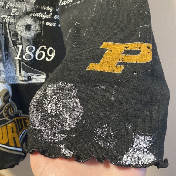 Y2K P. Michael Purdue University Lettuce Hem Top - Picture 5 of 7